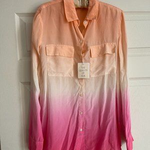 Three tone Silk Shirt